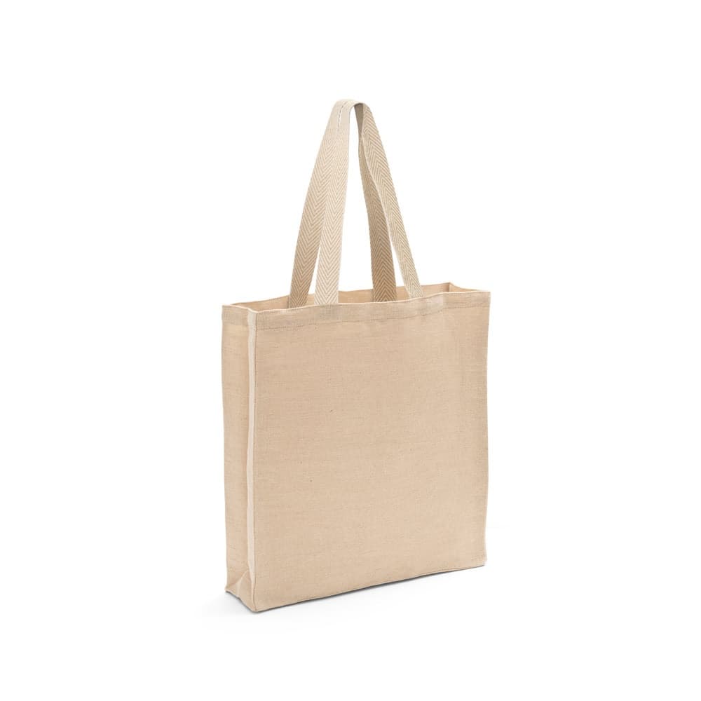 PADOVA. Borsa in juco (275 g/m²) con tasca interna 100% cotone (120 g/m²) - vista 1