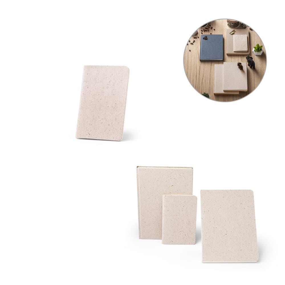 ORGANIC SOFT. Block notes A6 con copertina flessibile fabbricata tramite la materia organica degli elefanti (80%) - vista 5