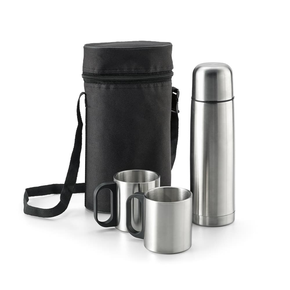 DURANT. Set con thermos e tazze in acciaio inossidabile - vista 1