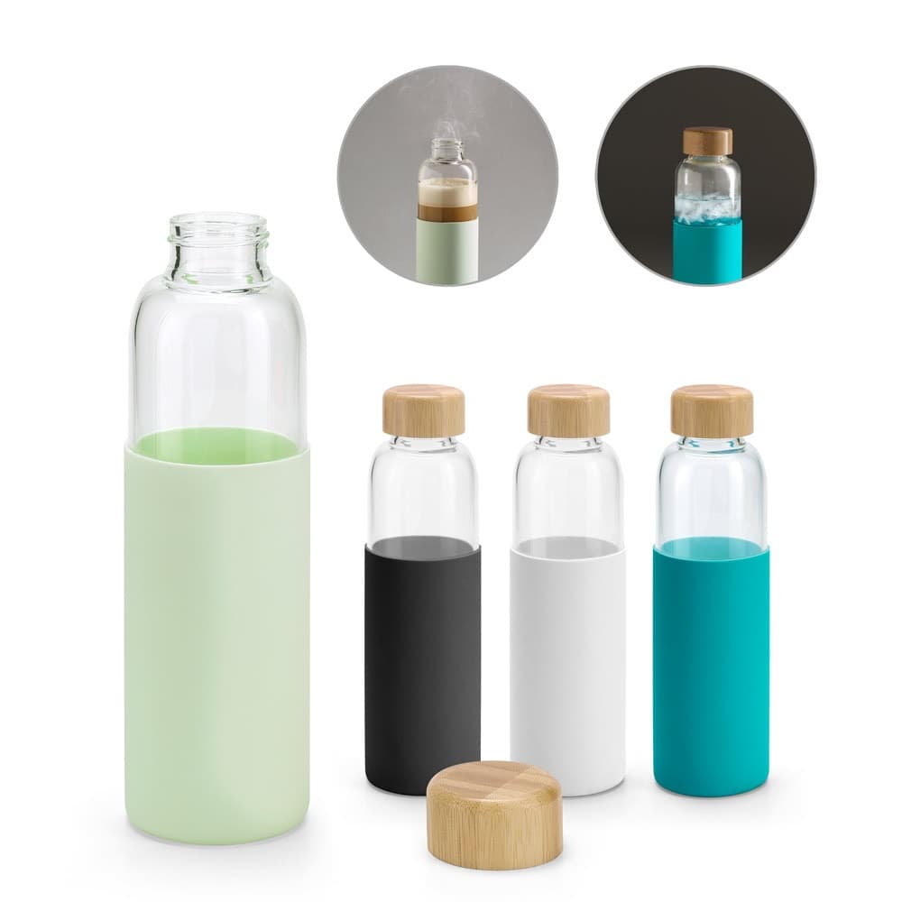 DAKAR. Borraccia in vetro borosilicato e bambù 600 mL - vista 4