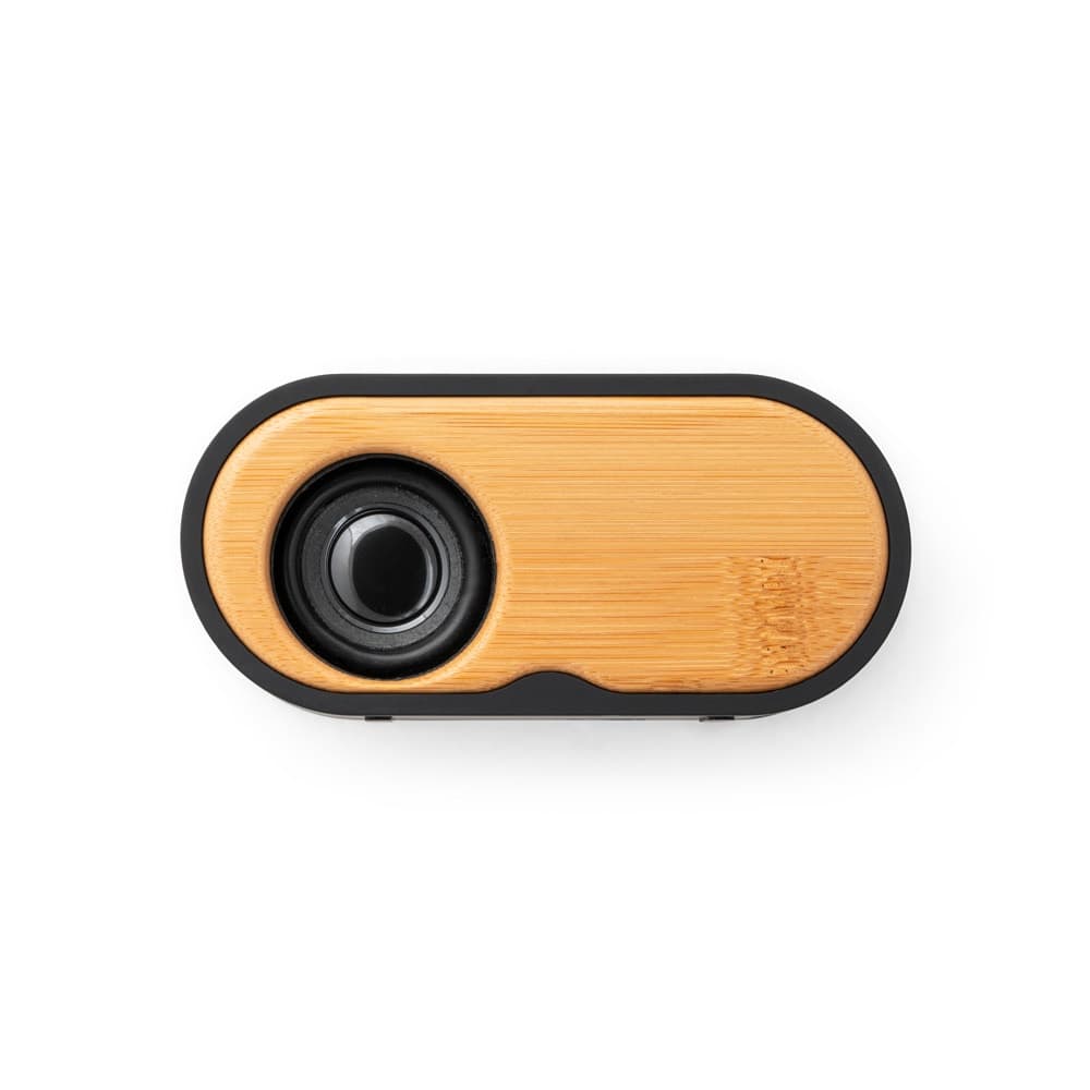 TILLY. Altoparlante portatile da 3W con durata della batteria di 5 ore in bambù e ABS riciclato (100% rABS) - vista 2
