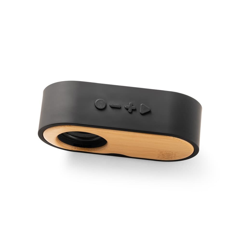 TILLY. Altoparlante portatile da 3W con durata della batteria di 5 ore in bambù e ABS riciclato (100% rABS) - vista 4