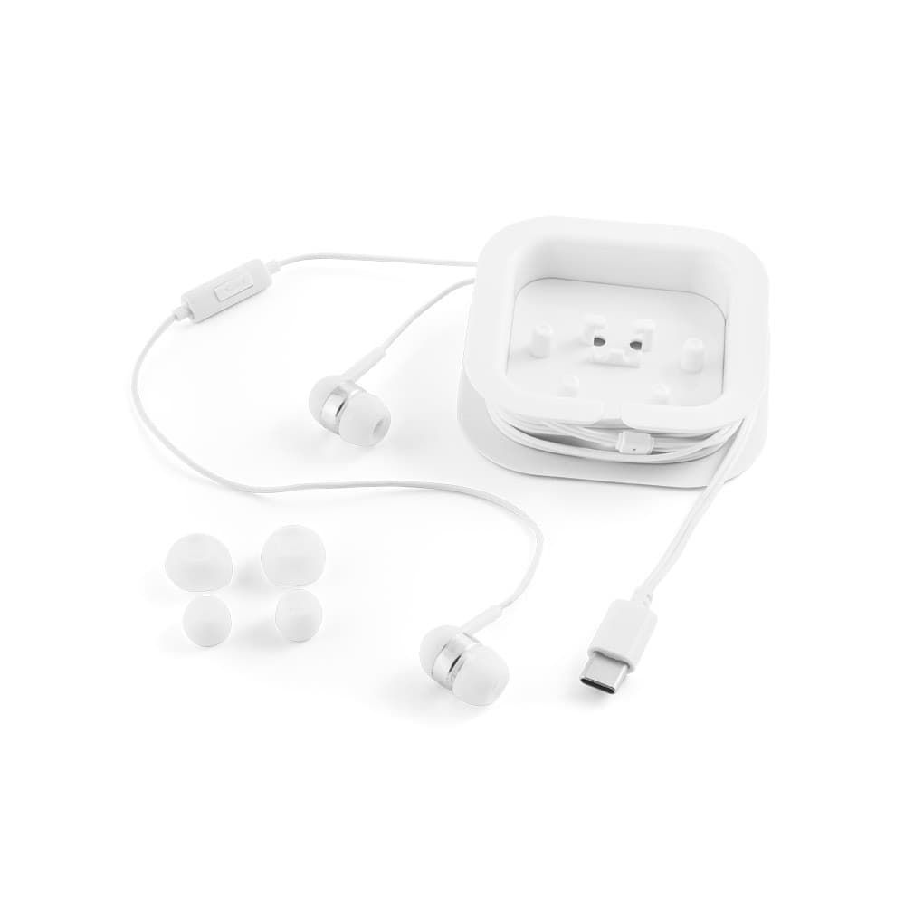 PRESLEY. Auricolari con cavo USB-C da 1.2 metri e microfono integrato in ABS - vista 3