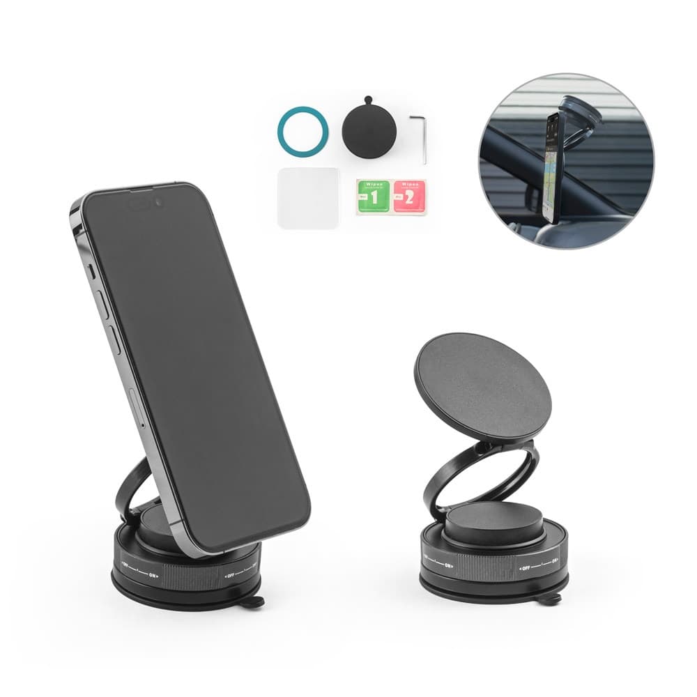 KEPLER. Supporto magnetico per cellulare con sistema di fissaggio a vuoto per superfici lisce e non lisce (rotazione a 360º) - vista 6