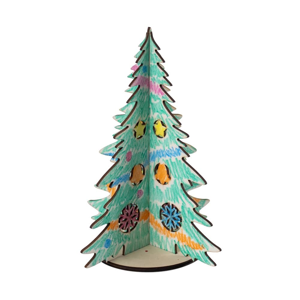 PINERY. Albero di Natale in legno da colorare, smontabile - vista 7