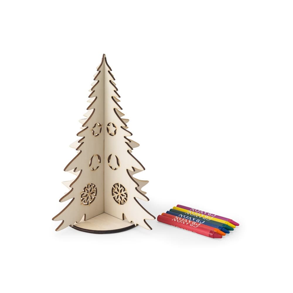 PINERY. Albero di Natale in legno da colorare, smontabile - vista 1
