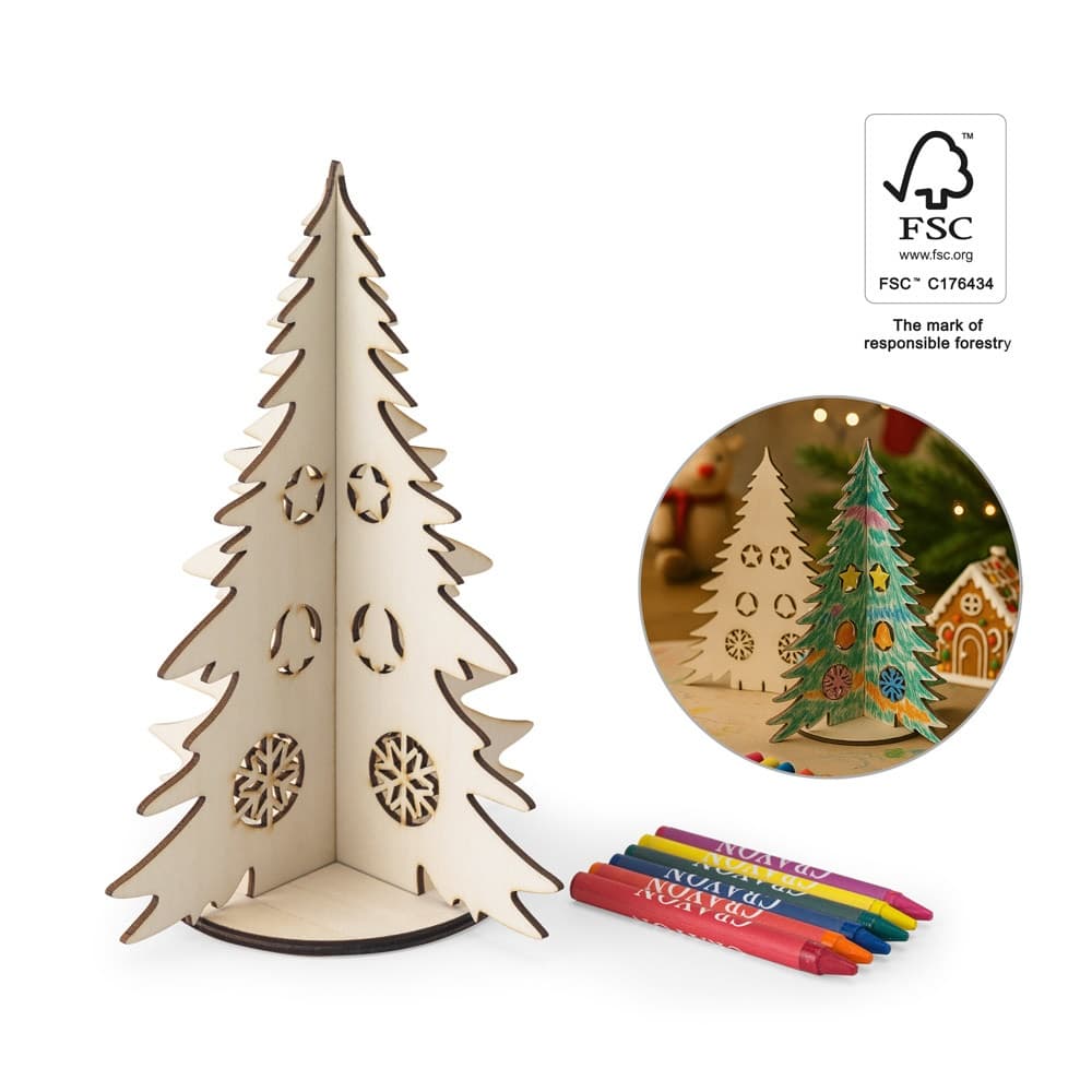PINERY. Albero di Natale in legno da colorare, smontabile - vista 8