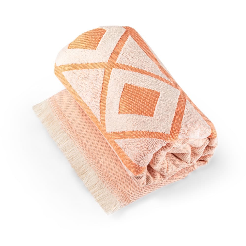 MALEK. Telo multifunzionale e da bagno (350g/m²) realizzato in cotone leggero e resistente (85%) e cotone riciclato (15%) - vista 5