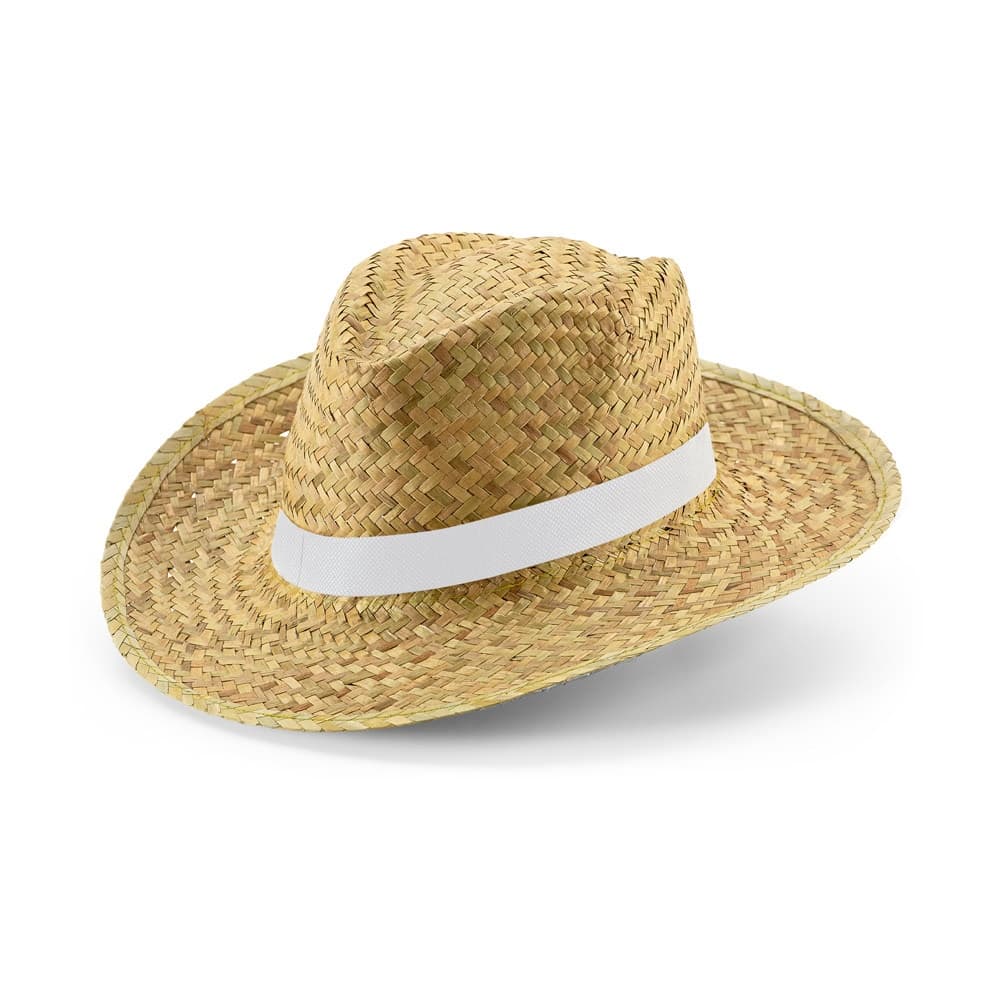 JEAN RIB. Cappello in paglia naturale con nastro sublimatico - vista 2