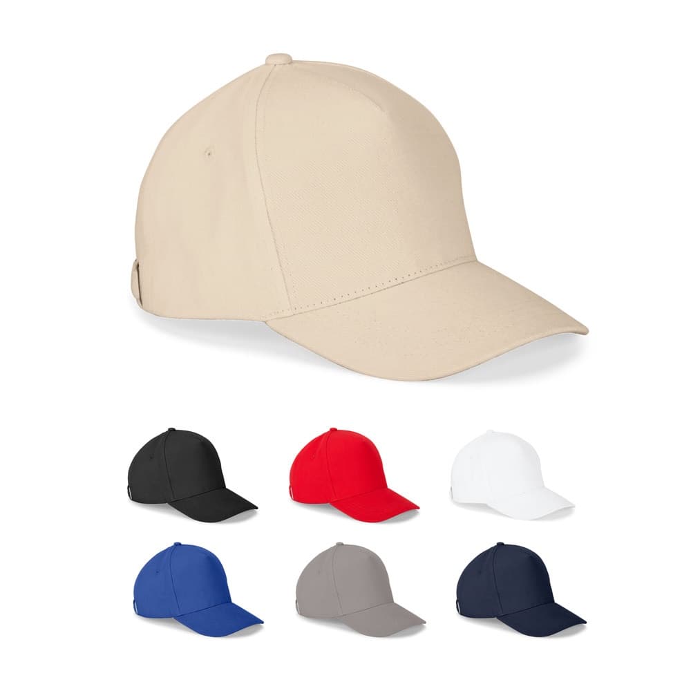 ASHTON. Cappellino 100% cotone (260 g/m²)con 5 pannelli - vista 6