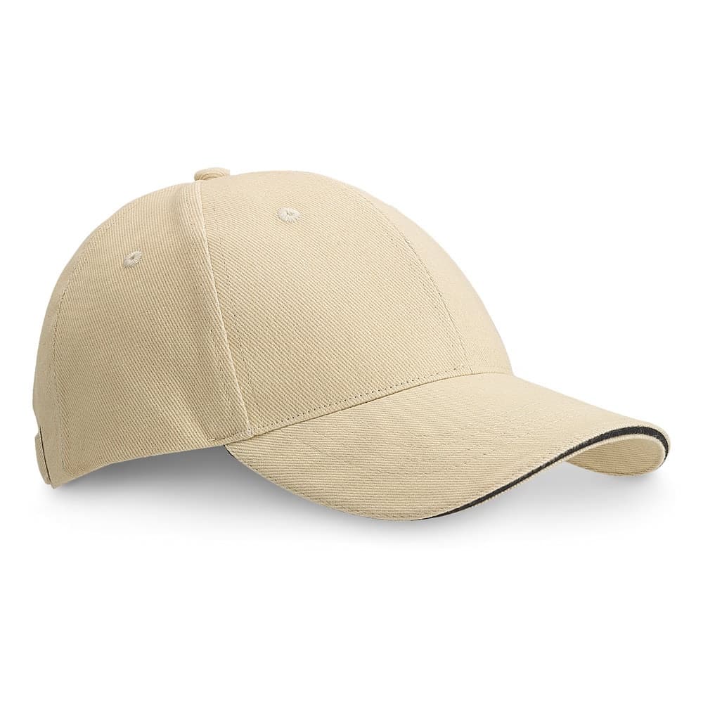 CHRISTOPHE. Cappellino tipo" sandwich" 100% cotone (260 g/m²) - vista 1