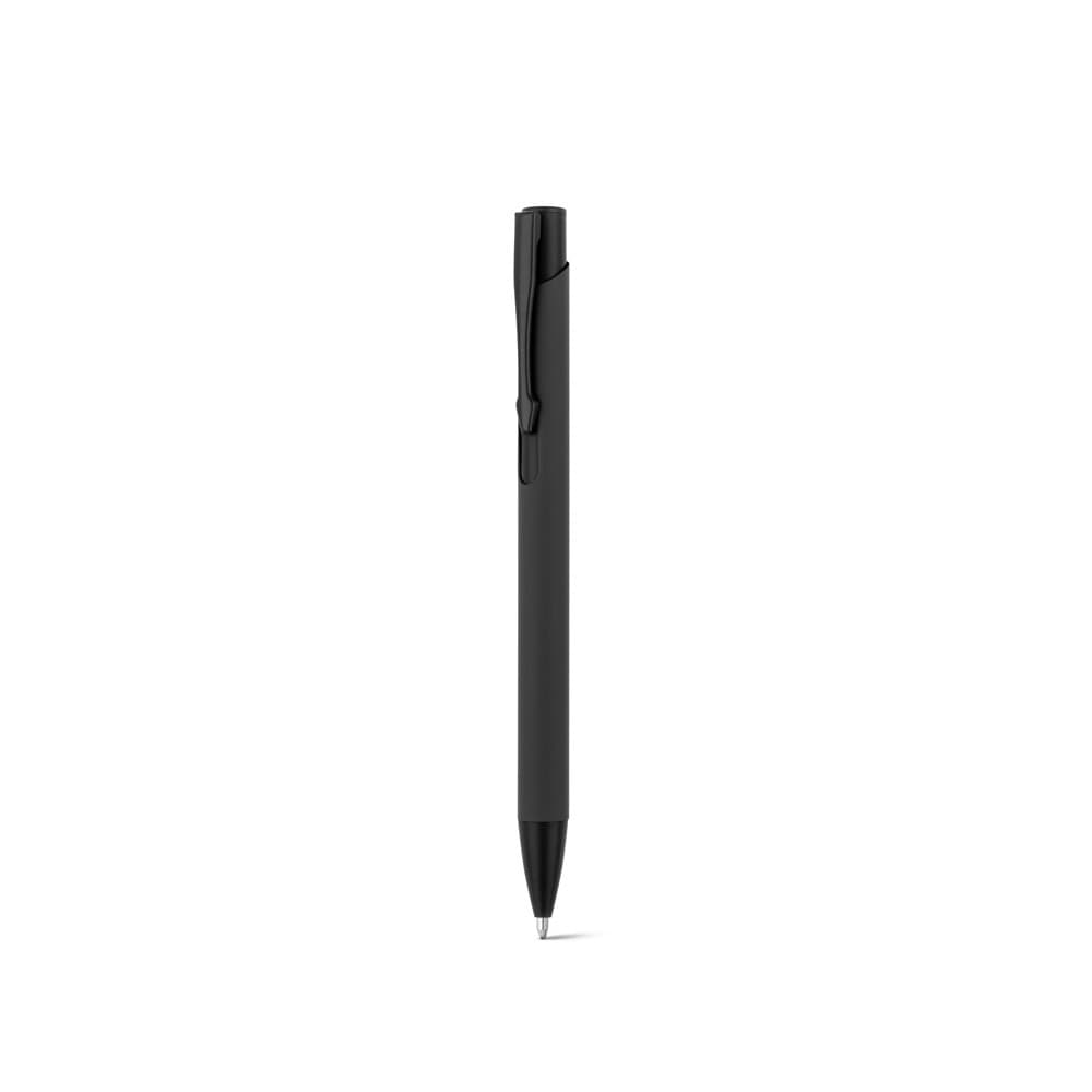 CLINT. Penna a sfera in alluminio riciclato (100% rAL) con finitura in gomma