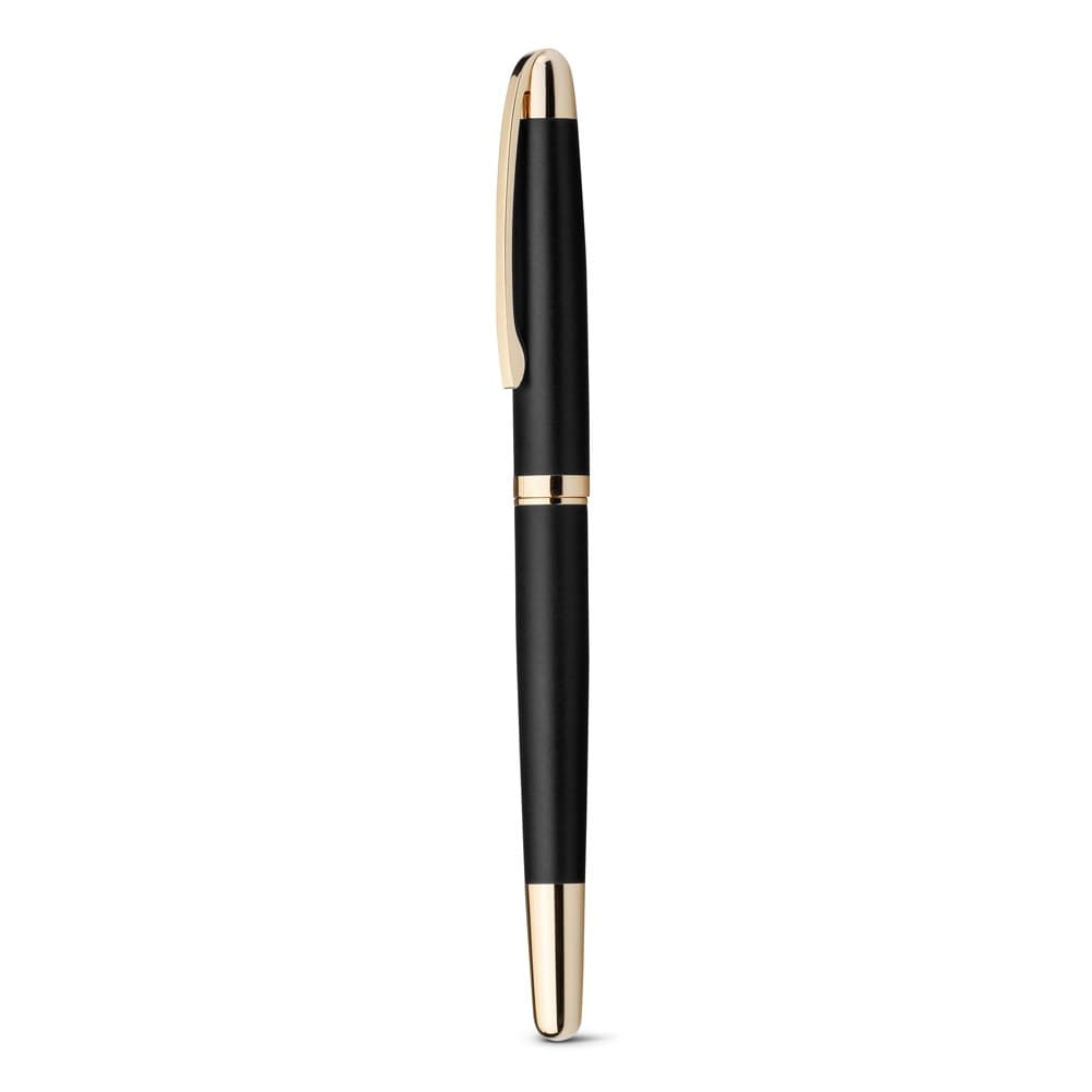 EZEKIEL ROLLER. Penna roller in metallo con dettagli in oro
