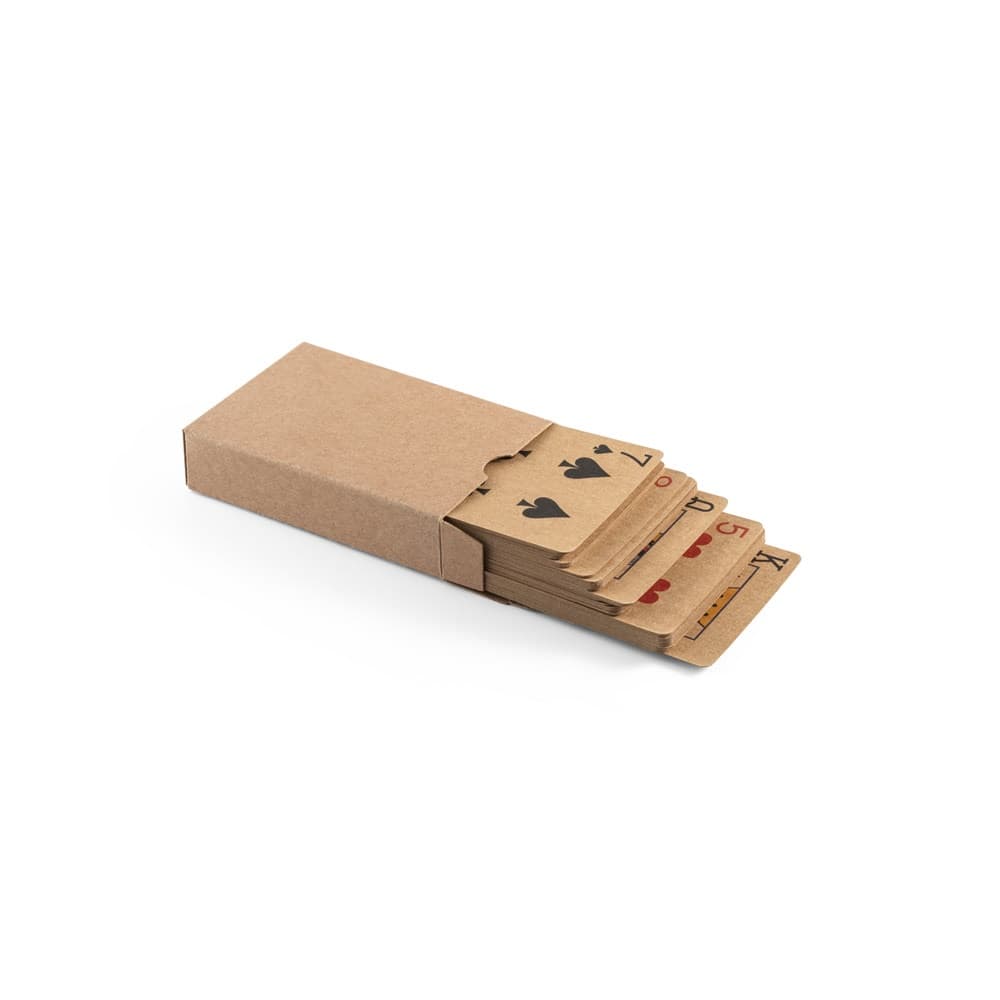 FISCHER. Mazzo di 54 carte classiche in carta kraft, con materiale certificato FSC™ e altri materiali controllati