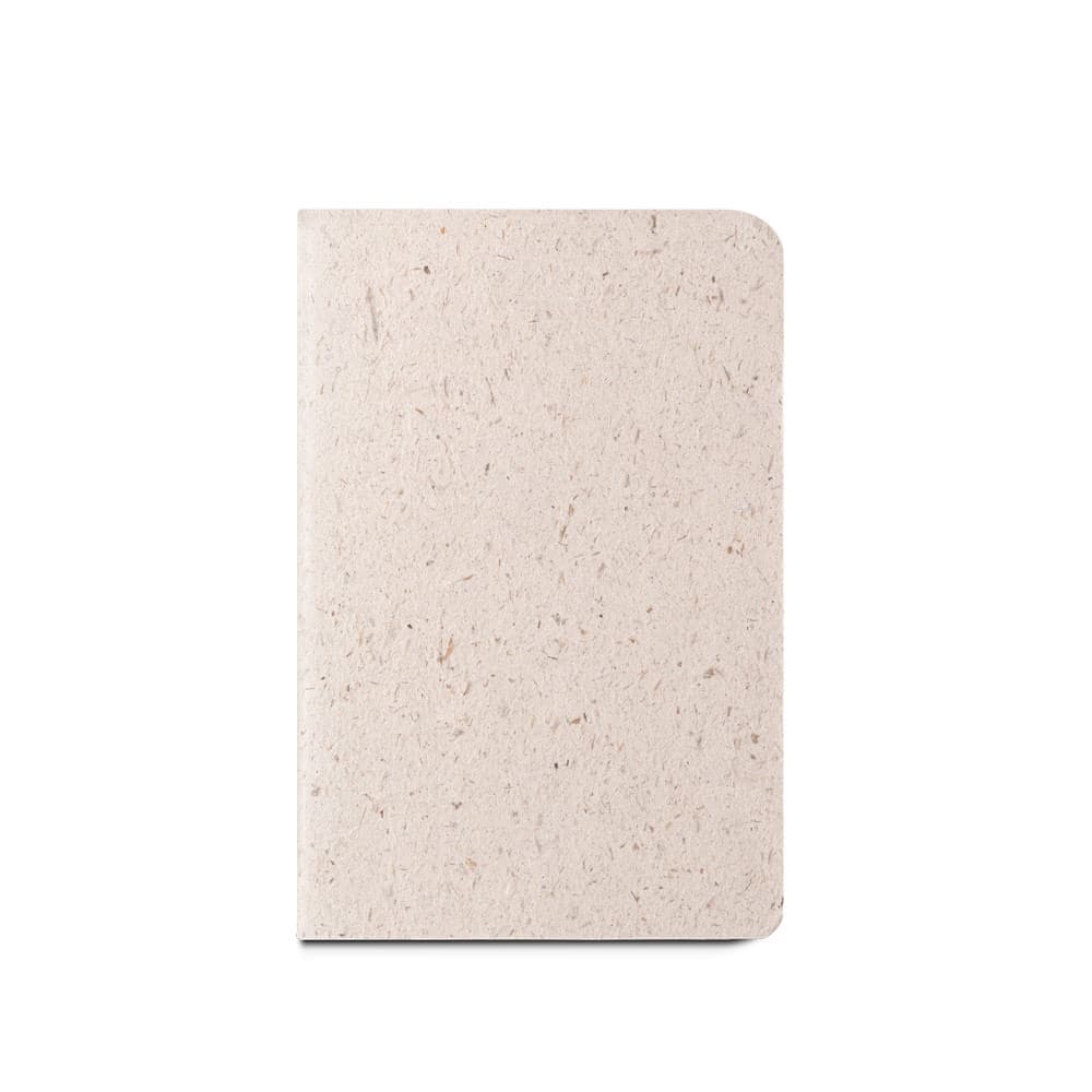 ORGANIC SOFT. Block notes A6 con copertina flessibile fabbricata tramite la materia organica degli elefanti (80%)