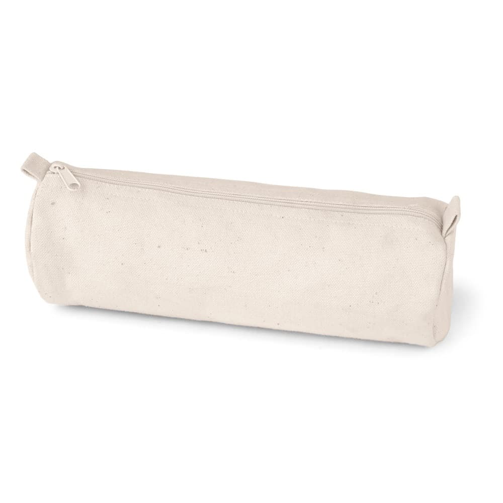 SCHOOLI. Astuccio in 100% tela di cotone (290 g/m²) dal design cilindrico con cerniera