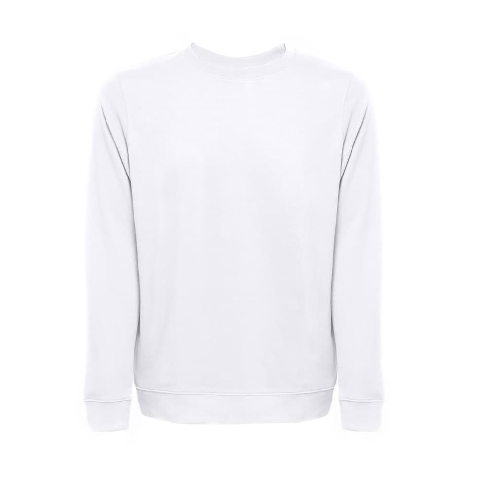 THC COLOMBO WH. Felpa (unisex) in spugna italiana non garzata. colore bianco
