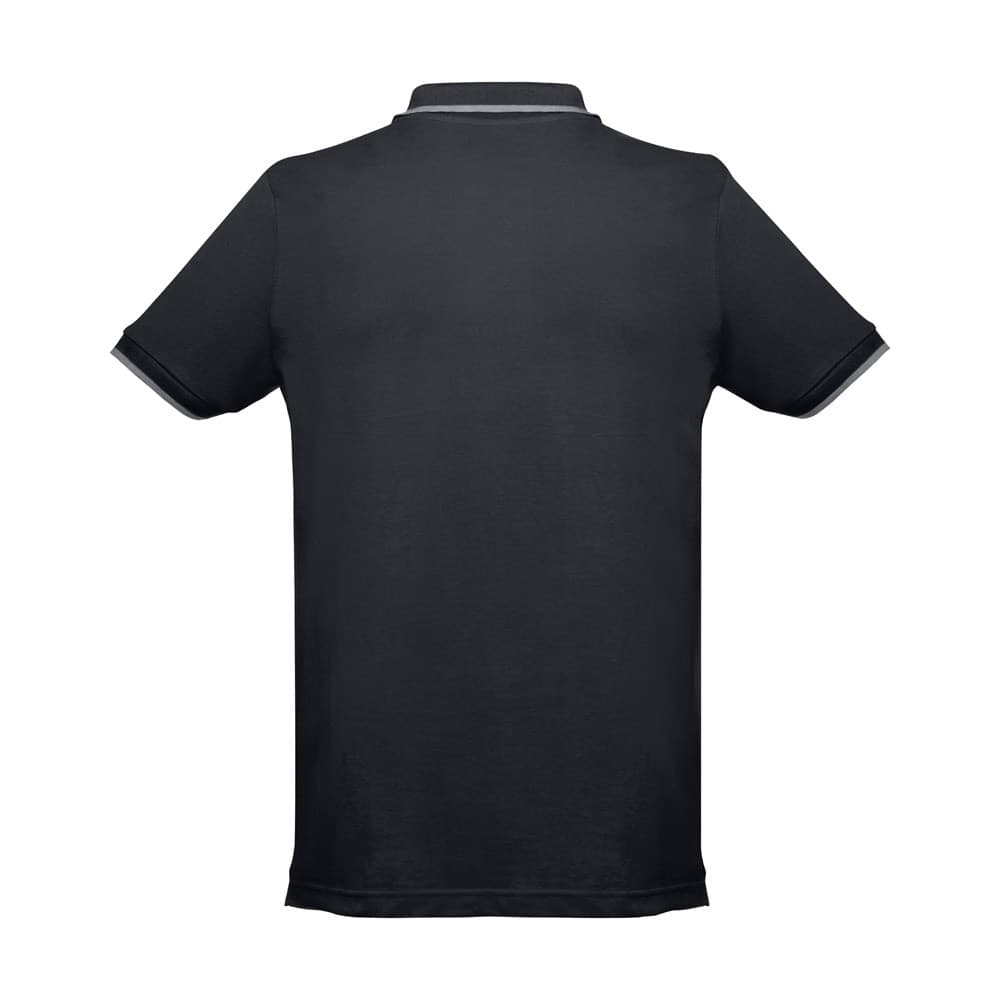 THC ROME. Polo da uomo in cotone bicolore