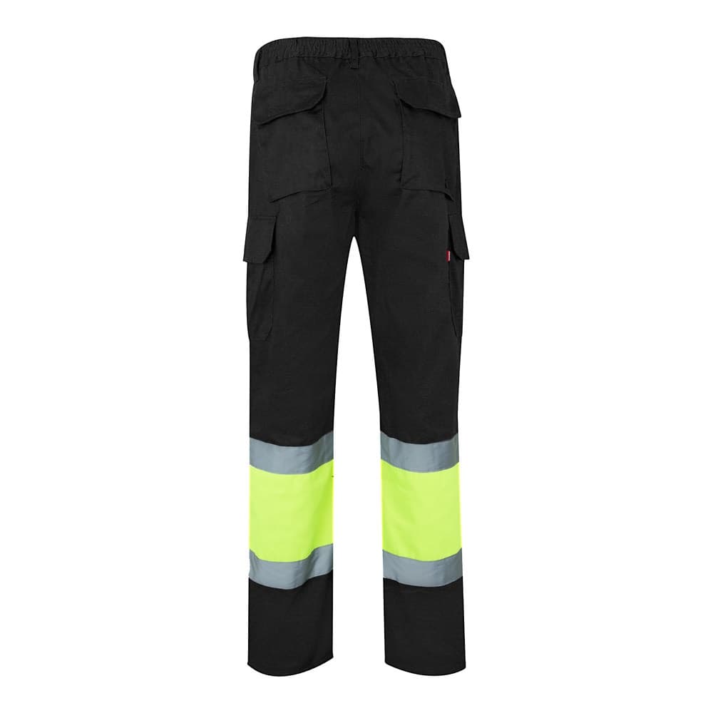 VL ATHENA. Pantaloni in twill bicolore, foderati, con diverse tasche, in cotone (20%) e poliestere (80%)